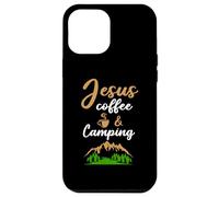 Carcasa para iPhone 12 Pro MAX Jesus Coffee and Camping Cafeine Barista Camp Lover