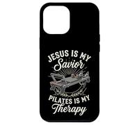 Carcasa para iPhone 12 Pro MAX Jesus Is My Savior Pilates Is My Therapy