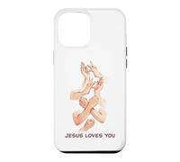 Carcasa para iPhone 12 Pro MAX Jesus Loves You - American Sign Language Watercolor