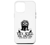Carcasa para iPhone 12 Pro MAX Jesús Tu Voluntad Hágase Verso de la Biblia Católica Mateo 6 10