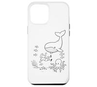 Carcasa para iPhone 12 Pro MAX Jonah & Whale - Arte Artesanal para Colorear Historia bíblica para niños
