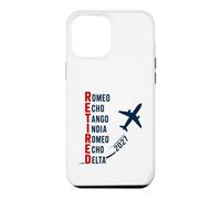 Carcasa para iPhone 12 Pro MAX Jubilación piloto de avión del Alfabeto fonético Retirado 2027