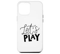 Carcasa para iPhone 12 Pro MAX Juguemos una Frase de guión audaz sobre Fondo Gris