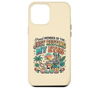 Carcasa para iPhone 12 Pro MAX Just Resting My Eyes Club Coffee Lover Funny Beach Vacaciones