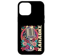 Carcasa para iPhone 12 Pro MAX Karaoke Musica Bar Cantante Flores Micrófono Karaoke
