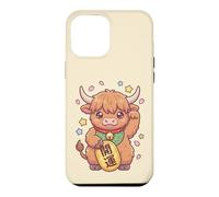 Carcasa para iPhone 12 Pro MAX Kawaii Highland Cow Maneki Neko Fortune Granja Japonesa
