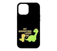 Carcasa para iPhone 12 Pro MAX Kids My Godmother Loves Me Dinosaur for ahijado Regalos para Hijo