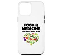 Carcasa para iPhone 12 Pro MAX La Comida es Medicina Comer Bien Sanar Bien Vegano