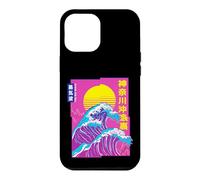 Carcasa para iPhone 12 Pro MAX La Gran Ola, Vaporwave Anime Estética Glitch Japonés