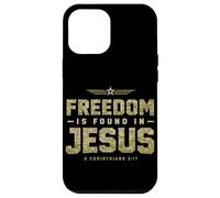 Carcasa para iPhone 12 Pro MAX La Libertad se Encuentra en Jesús Fe Cristiana Escritura Adoración