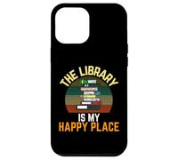 Carcasa para iPhone 12 Pro MAX Lector Vintage The Library Is My Happy Place, Bibliotecario Retro