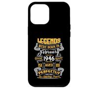 Carcasa para iPhone 12 Pro MAX Legend February 1946 Vintage 80th Birthday Tees Made in 1946
