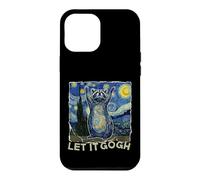 Carcasa para iPhone 12 Pro MAX Let it Gogh Funny Van Gogh Starry Night Raccoon