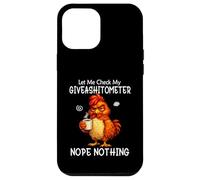 Carcasa para iPhone 12 Pro MAX Let Me Check My Giveashitometer Funny Grumpy Chicken Coffee