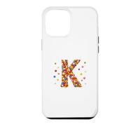 Carcasa para iPhone 12 Pro MAX Letter K Candy Rainbow Sprinkles Monogram Men, Women, Kids