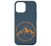 Carcasa para iPhone 12 Pro MAX Levanto mis Ojos a Las montañas Salmo 121:1 Fe Bíblica