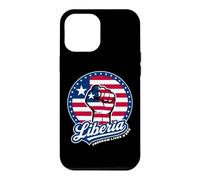 Carcasa para iPhone 12 Pro MAX Libertad de Liberia Vive aquí Bandera liberiana en un puño levantado