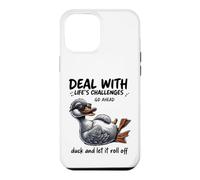 Carcasa para iPhone 12 Pro MAX Lidiar con los desafíos Duck Roll Off Cita Divertida