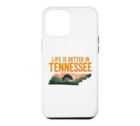 Carcasa para iPhone 12 Pro MAX Life Is Better in Tennessee, Scenic TN State Outline Sunset