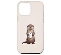 Carcasa para iPhone 12 Pro MAX Linda Nutria sosteniendo Papel higiénico Divertido Humor de baño