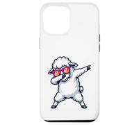 Carcasa para iPhone 12 Pro MAX Linda Oveja Blanca esponjosa con Gafas de Sol