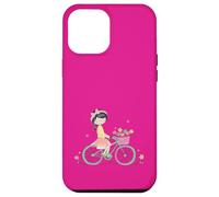 Carcasa para iPhone 12 Pro MAX Linda París Bicicleta Chica Torre Eiffel Estética Estilo