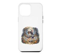 Carcasa para iPhone 12 Pro MAX Lindo Conejo Bruja Halloween Espeluznante Bosque Fantasmas