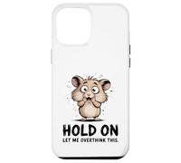 Carcasa para iPhone 12 Pro MAX Lindo hámster nervioso Divertido Pensamiento excesivo