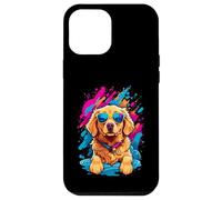 Carcasa para iPhone 12 Pro MAX Lindo Labrador Dorado Amantes Colorido Splash Art Golden Lab