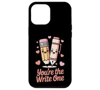Carcasa para iPhone 12 Pro MAX Lindo lápiz con Texto en inglés You'Re The Write Valentine's Day