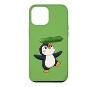 Carcasa para iPhone 12 Pro MAX Lindo pingüino Equilibrio Pepino Dibujos Animados Arte