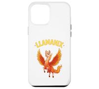 Carcasa para iPhone 12 Pro MAX Llama Fénix Híbrido Flaming Wings Fantasía Criatura