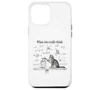 Carcasa para iPhone 12 Pro MAX Lo Que los Gatos Realmente piensan Divertido Física Ciencia Nerd Cat Meme