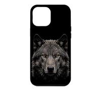 Carcasa para iPhone 12 Pro MAX Lobo Dire Cara Luz De Luna Bosque Fauna Silvestre Naturaleza