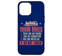 Carcasa para iPhone 12 Pro MAX Locomotora Fan Funny Train Rules Quote Railroad Model Train