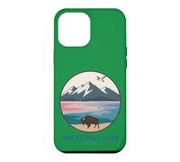 Carcasa para iPhone 12 Pro MAX Logotipo de Bolsillo de Bisonte de The Great Salt Lake Trail Utah