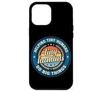 Carcasa para iPhone 12 Pro MAX Logotipo Vintage de Helping Tiny Humans Do Big Things Teacher