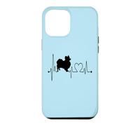 Carcasa para iPhone 12 Pro MAX Los Perros Papillon Dog My Heartbeat EKG Son mis Amantes de los Perros cardiovasculares