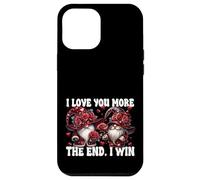 Carcasa para iPhone 12 Pro MAX Love You More The End I Win Floral Rose Flower GNOME Couple