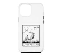 Carcasa para iPhone 12 Pro MAX Loves Animals Nature Wildlife Graphic of Deer and Birds