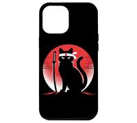 Carcasa para iPhone 12 Pro MAX Luchador Ninja Cat Fighting, Retro, para Amantes de los Gatos japoneses