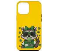 Carcasa para iPhone 12 Pro MAX Lucky Irish Raccoon with Green Sunglasses and Gum