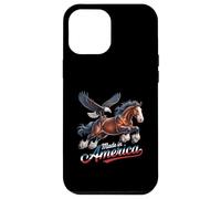 Carcasa para iPhone 12 Pro MAX Ma de I America Patriot Eagle Brown Horse Western Wild