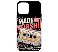 Carcasa para iPhone 12 Pro MAX Made To Worship Psalm 150:1 Casete Retro Alabanza Fe