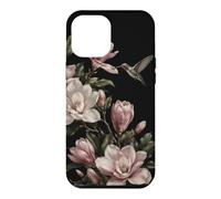 Carcasa para iPhone 12 Pro MAX Magnolia Flores Colibrí Botánico Floral Naturaleza