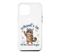 Carcasa para iPhone 12 Pro MAX Maine Coon Cat Regresa a la Escuela Vibra en Let The Chaos Begin