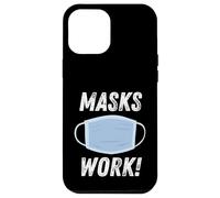 Carcasa para iPhone 12 Pro MAX Masks Work Wear a Face Mask & Social Distance & Hygiene