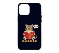 Carcasa para iPhone 12 Pro MAX Meow Blah Blah Blah Lector introvertido & Humor Amante de los Libros