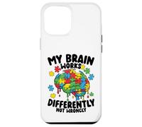 Carcasa para iPhone 12 Pro MAX Mi Cerebro Funciona de Manera Diferente Goteo de Conciencia sobre el Autismo