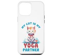 Carcasa para iPhone 12 Pro MAX Mi Gato es mi compañero de Yoga Divertido